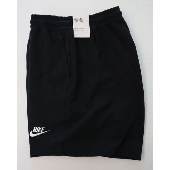 Nike DQ3350 Women's Sz S Black Essential Loose Fit High Rise Jersey Shorts $50 - Picture 5 of 7